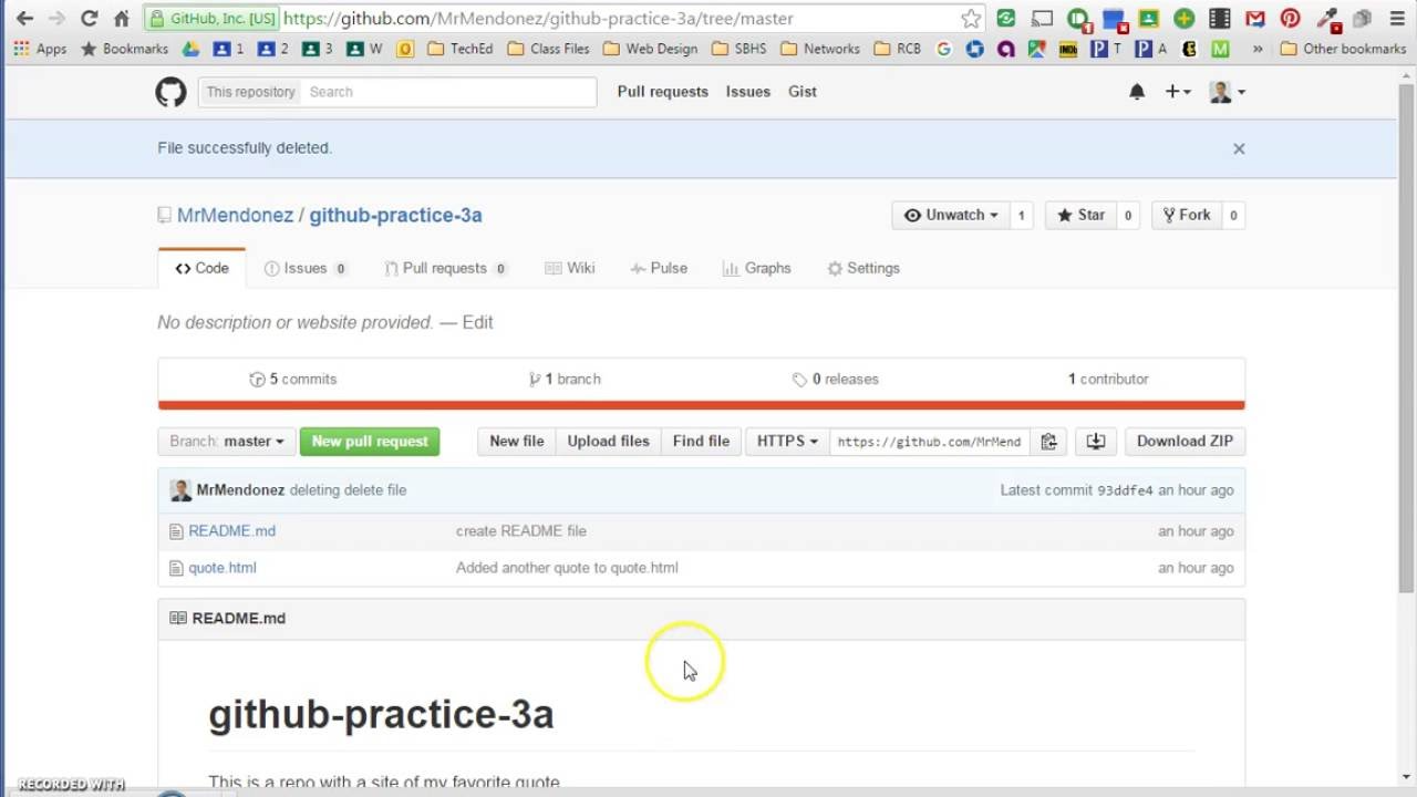 screenshot of GitHub website repository user interface