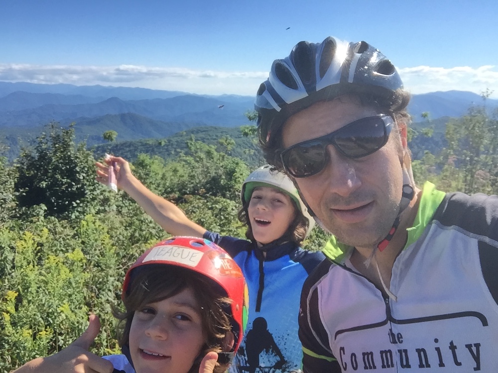 My sons and I are riding in the mountains of Tennessee