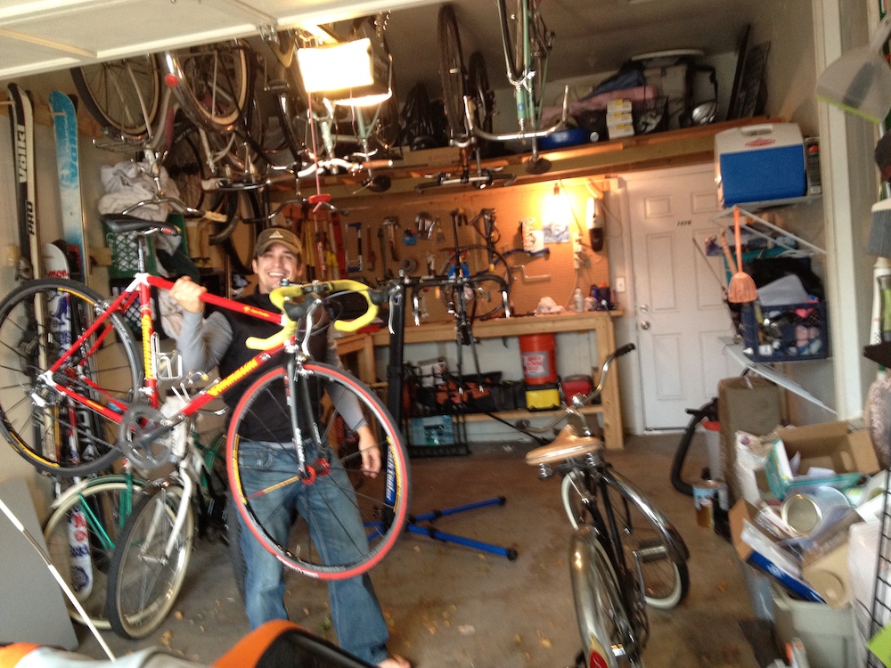 My best friend Joe in his bike shop