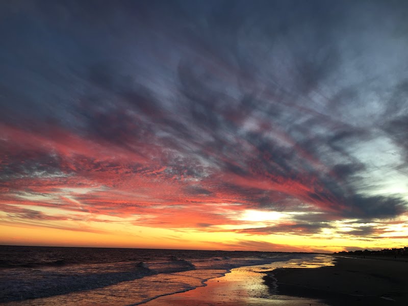 Sunsets on Folly Beach South Carolina